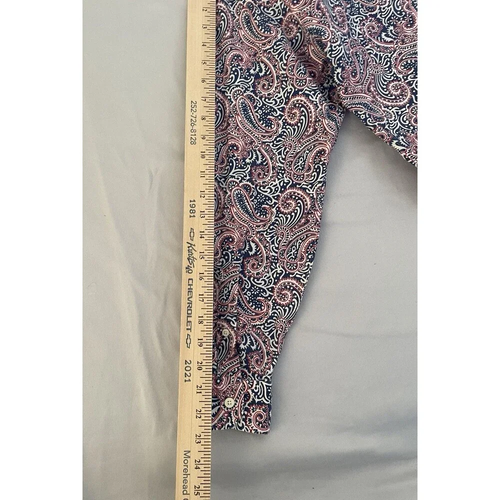 J. Crew Shirt Men’s Size Small Red White Blue Paisley Print Patriotic